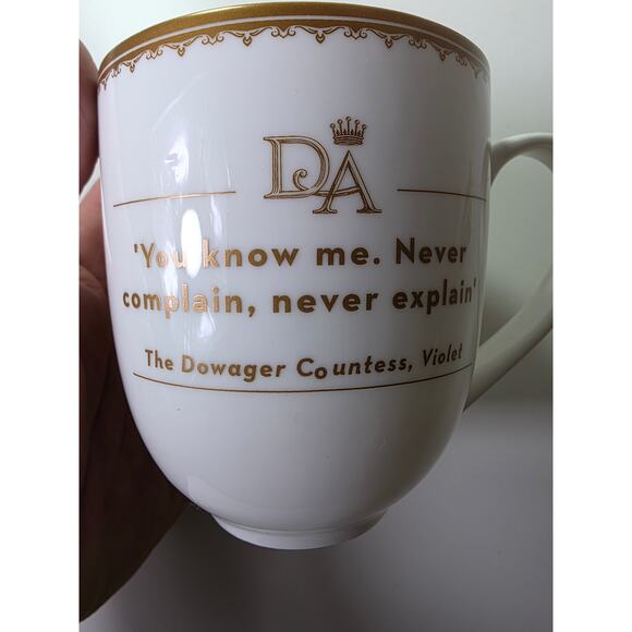 WORLD MARKET Downton Abbey White Brown Gold 2015 Tea Coffee Mug - Picture 5 of 9